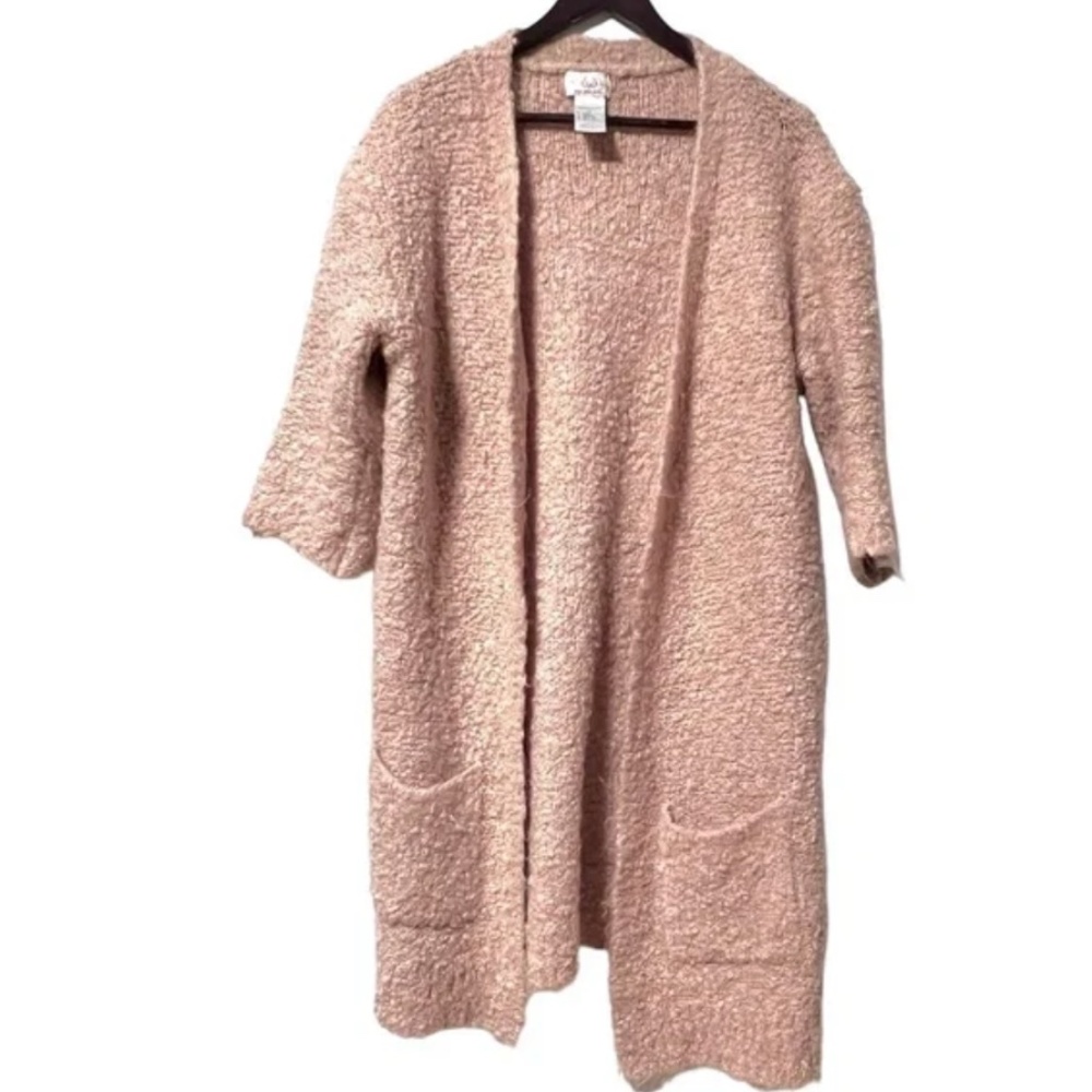 Made in Italy fluffy wool/ mohair blend soft long cardigan